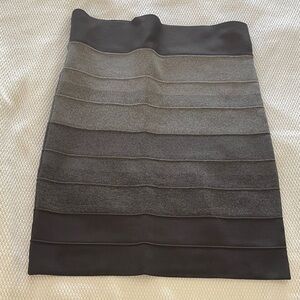 BCBGMaxAzria Charcoal and Black Pencil Skirt